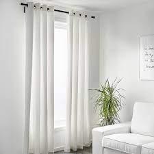 Merete Room Darkening Curtains 1 Pair Bleached White 57x118 Ikea