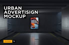 Download City Urban Lightbox Mock Up In Outdoor Advertising Mockups On Yellow Images Creative Store