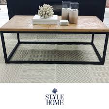 Frankie 1 5m Parquet Wood Metal Rectangle Coffee Table Coffee Table Rectangle Wood Parquet Table
