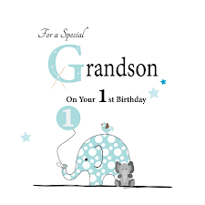 Great savings & free delivery / collection on many items. Rush Design Grandson 1st Birthday Card Es75 Hugs Kisses