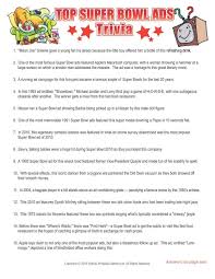 Super Bowl Top Ads Trivia
