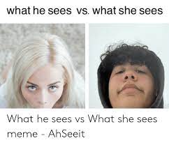 What He Sees Vs What She Sees What He Sees Vs What She Sees Meme Ahseeit Meme On Awwmemes Com