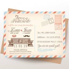 Once your wedding invitations have been mailed for you, don't forget to check out our bridal shower invitations! Free Vector Postcard For Wedding Invitations