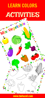 Learn Colors Activities At The Same Time Learning Fruits And Vegetables Great Coloring Fun As Well This Workb Color Activities Kids Health Learning Colors