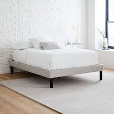 Shop simple bed frame from west elm. Simple Upholstered Bed