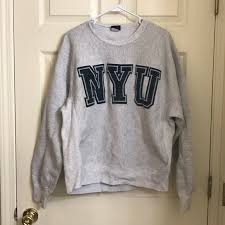 Vintage Sweaters Oversized Vintage Plaid Nyu Sweatshirt Poshmark