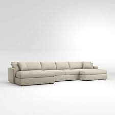 They're basically the swiss army knife of sofas. Lounge 3 Piece Double Chaise Sectional Sofa Reviews Crate And Barrel