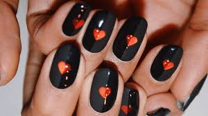 Spread the love down to your fingertips. 8 Valentine S Day Nail Designs For A Darker Kind Of Love Behindthechair Com