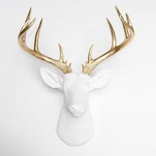Large Deer Head Faux Taxidermy Wall Decor Reviews Allmodern White faux taxidermy presents the templeton, our white faux deer head.