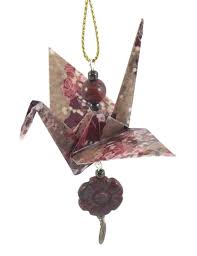 Maybe you would like to learn more about one of these? Origami Crane Charm Only Burgandygold