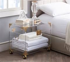 Oneo Of A Kind College Decor Pretty Ciao Bella Rustic Brass Dorm Room Acrylic Trunk With Wheels 2020 Ev Icin Mobilya Dekor