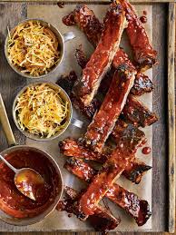 Roast Pork Ribs With Sticky Marmalade Glaze Recipe Delicious Magazine Recipe Pork Ribs Pub Food Rib Recipes