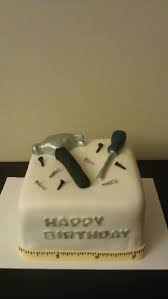 Pretty wedding cakes unique wedding cakes wedding cake designs pretty cakes cute cakes beautiful cakes amazing cakes wedding need some inspiration for your cake design? Birthday Cake For A Handy Man Who Loves His Tools Vanilla Cake With Chocolate And Strawberry Filling Covered With Vanilla Buttercream And Cakecentral Com