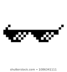 Sun Glasses Pixel Icon Black Color Pixel Image Pixel Pixel Art