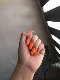 Pin De Cloud3s En Unas Unas Acrilicas Naranjas Unas Fosforescentes Unas Naranja Neon