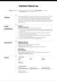The three most common resume formats are chronological, functional and combination. It Intern Resume Template Kickresume