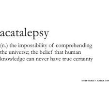 A Words Definitions English Philosophy Noun Otherwordly Other Wordly Acatalepsy Certainty Sorry For The Lack Of Tags I Word Definitions Tumblr Definition Words