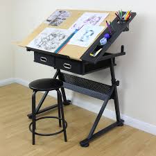 Adjustable Drawing Board Drafting Table With Stool Craft Architect Desk Stand Ebay Architects Desk Drawing Table Desk Art Table