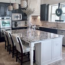 Dark Cabinets Light Island Backsplash Sweet Home Home Remodeling Home Decor