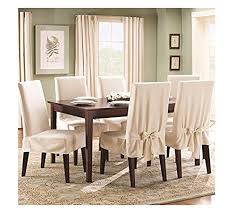 Surefit has slipcovers & furniture covers for couches, chairs and more! Sure Fit Duck Solid Shorty Dining Room Chair Slipcover Natural Sf21079 Buy Online In Dominica At Dominica Desertcart Com Productid 1356446