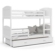 Profitez donc de ce catalogue. Mateo Lit Superpose Blanc 2 Sommiers 2 Matelas En Mousse Inclus 90 X 190 Cm Cdiscount Maison