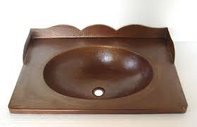 copper pedestal sink top copper