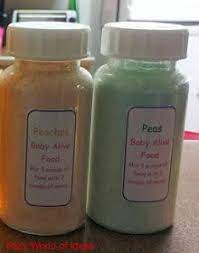 Ria S World Of Ideas Homemade Baby Alive Food And Juice Baby Alive Food Baby Alive Dolls Baby Alive