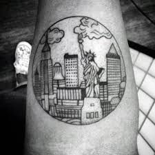 The shop performs custom designs in various styles but is known for using themes from maritime folk art and 19th century traditional styles and usually incorporates antique nautical charts, wood cuts. 60 New York Skyline Tattoo Designs For Men Big Apple Ink Ideas
