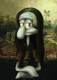 Squidward sad wallpaper from i.pinimg.com. Mona Squidward Nicholas Miles Gioconda Mona Lisa Funny Art Art Parody Funny Art History