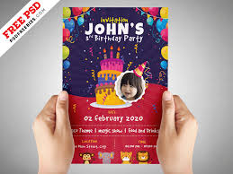 Where can i get a free birthday flyer? Kids Birthday Party Invitation Flyer Psd Free Psd Ui Download