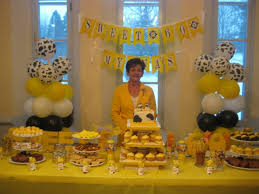 Theme 60th Birthday Party Ideas For Mom My Mom Oh So Happy With Her Party Yellow Cow Print Theme Sweet 60 Birthday Celebration Mom Party 60th Birthday