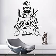 Use our logo maker to create your shop logo today. Barber Shop Sign Wall Decal Barbershop Logo Hipster Wall Sticker Decor Beauty Salon Mural Hairdressing Wallpaper A137 Wall Stickers Aliexpress