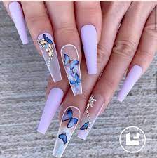 Tumblr Purple Acrylic Nails Cute Acrylic Nails Long Acrylic Nail Designs