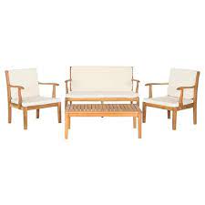 Take advantage of unbeatable inventory and prices from quebec's expert in construction & renovation. Malta 4 Piece Wood Patio Conversation Furniture Set Safavieh Target