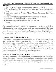 Berdasarkan struktur penulisan judul penelitian diatas, apakah kalian sudah bisa menentukan mana yang menjadi variabel bebas dan mana yang menjadi variabel terikat? Ebook Blogging