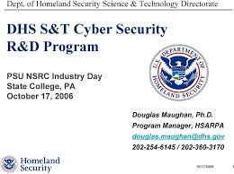 Dhs S T Cyber Security R D Program Pdf