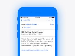 Ios Mail App Freebie Download Sketch Resource Sketch Repo