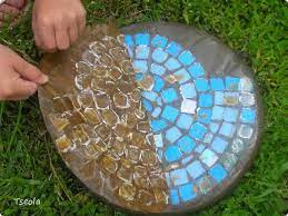 It's a dry mix of 4 parts sand to one part cement. Diy Mosaic Garden Stones Garden Stepping Stones