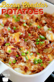 Bacon Cheddar Potatoes Recipe Bacon Cheddar Potatoes Cheddar Potatoes Bacon Cheese Potatoes