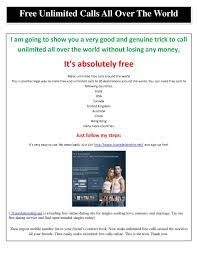 But if you want to maximize the use of. Calameo New Trick Make Free Unlimited Calls All Over The Worlds