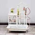 Amazon.com: KUANDARM White Bird Cages Decorative House-Type ...