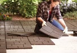 A deck is a weight supporting structure that resembles a floor. 9 Diy Cool Creative Patio Flooring Ideas The Garden Glove