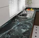 VaryPaper 15.7''x78.7'' Cyan Black Marble Contact Paper for ...