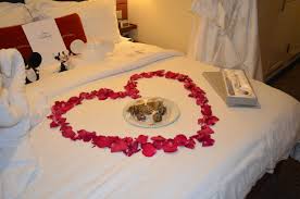 Our Bed Was Decorated Like This The Night Of Our Wedding Hotel Room Decoration Wedding Hotel Room Romantic Room