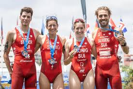 After claiming the bronze medal this friday in the world triathlon mixed relay olympic qualification event in lisbon, and securing that the swiss team will be at the. Nicola Spirig Facebook