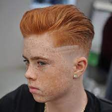 Men S Hair Haircuts Fade Haircuts Short Medium Long Buzzed Side Part Long Top Short Sides Hair Style Faded Hair Slicked Back Hair Red Hair Freckles