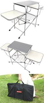 Camco Deluxe Folding Grill Stand Steel Frame And Aluminum Tabletops Camco Portable Grills And Fire Portable Fire Pits Fire Pit Fire Pit Backyard