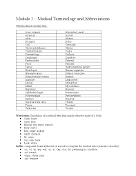 Medical Terminology Final Exam Review - All Key Vocab - Studocu