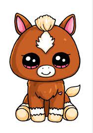 Cute Kawaii Beanie Boos Horse In 2021 Cute Animal Drawings Kawaii Kawaii Doodles Cute Little Drawings