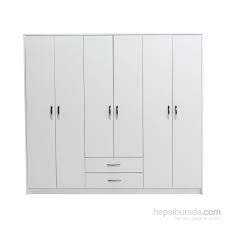 Hepsi Home Cesar 6 Kapili 2 Cekmeceli Gardirop Ceviz Beyaz Fiyati Gardirop Gardirop Mobilya